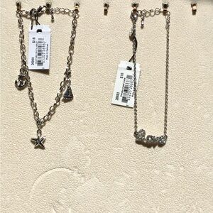 Cookie Lee Crystal Beach Anklet Set.